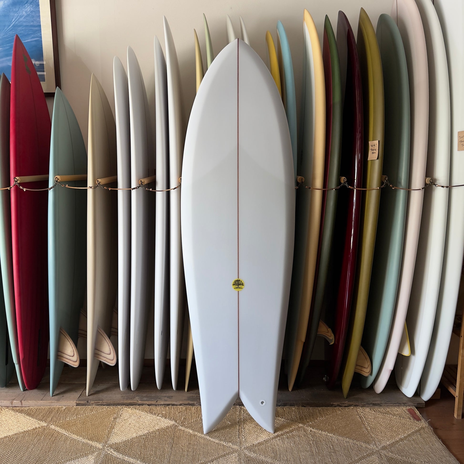 6’2” Mackie Designs Glass love side cut fish 6’2”