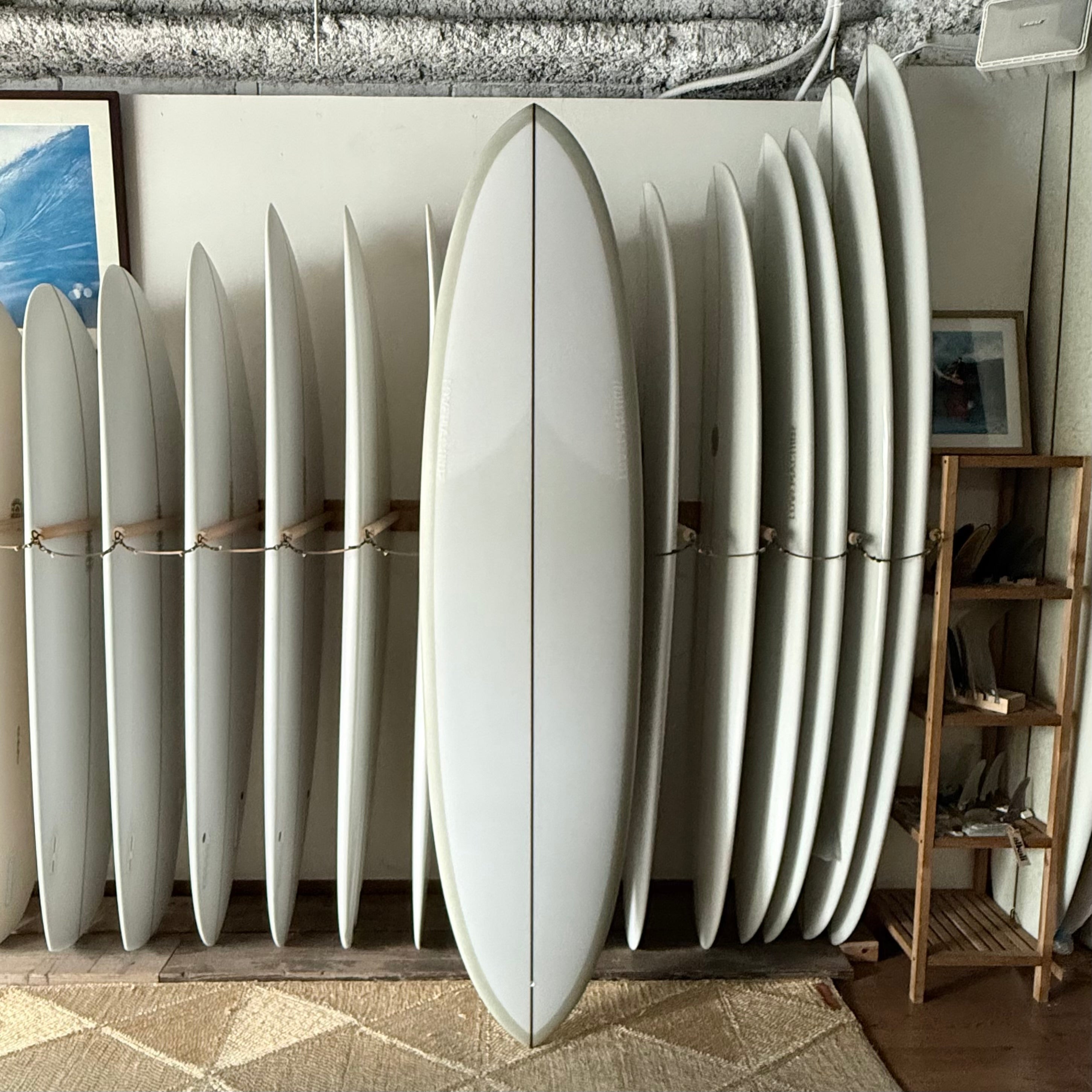 LOVE MACHINE サーフボード Thick Lizzy 7'4 Love Machine Thick Lizzy surfboard 7ft 4 - Blue Resin Tint