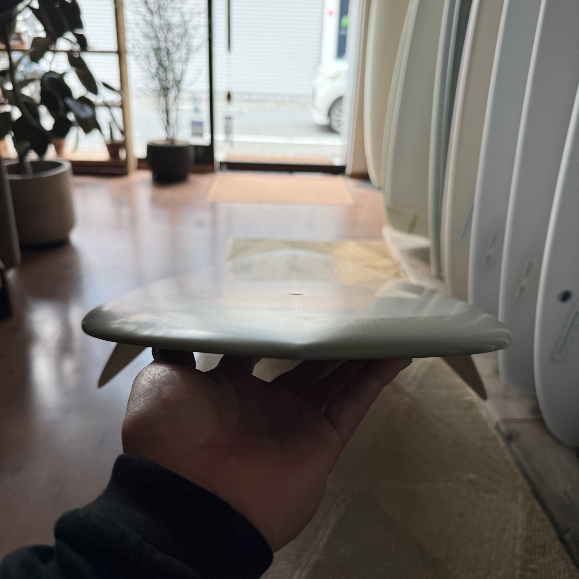 LOVEMACHINE SURFBOARDS 7'6" Thick Lizzy smoothing by Ryan Lovelace