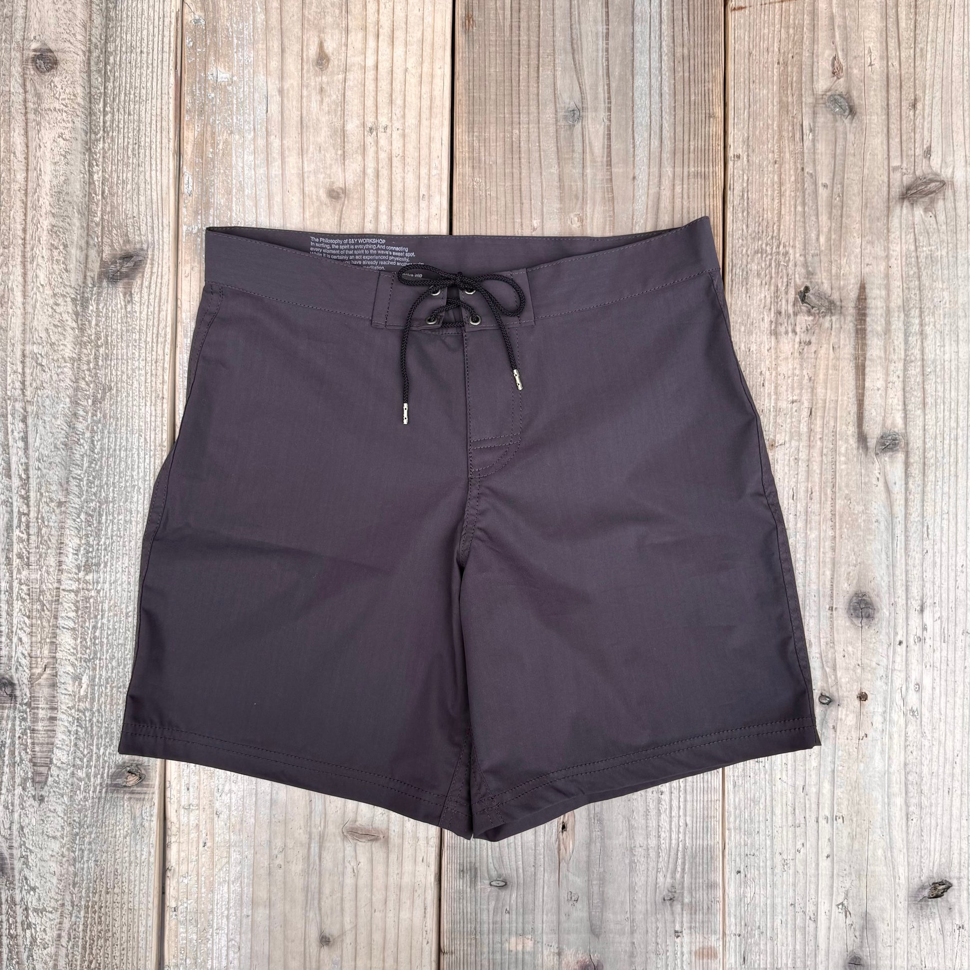 S&Y WORKSHOP ORIGINAL : BOARD SHORTS :: ORGANIC COTTON/SOLOTEX "DEEP PURPLE"