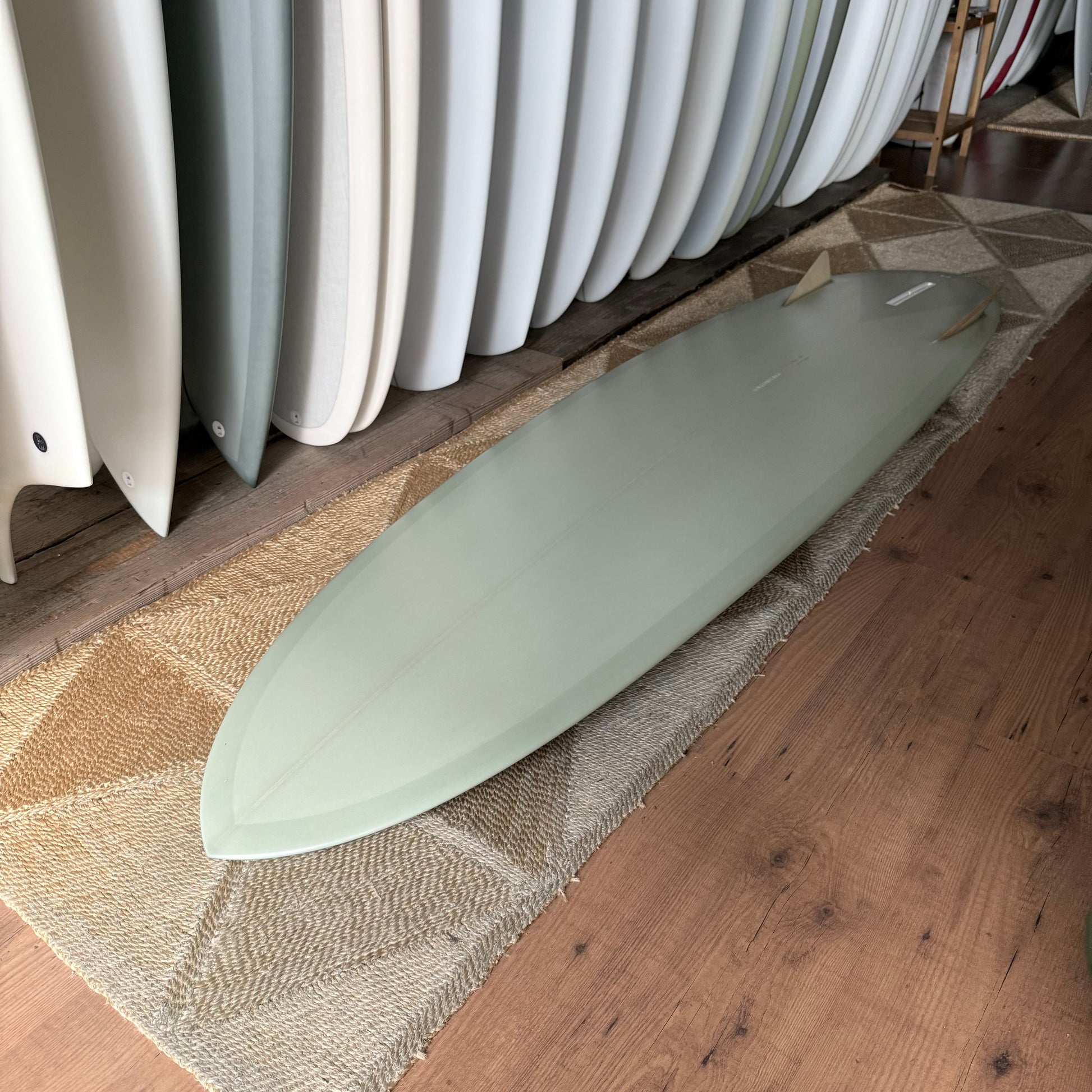 LOVEMACHINE SURFBOARDS 7'6" Thick Lizzy smoothing by Ryan Lovelace