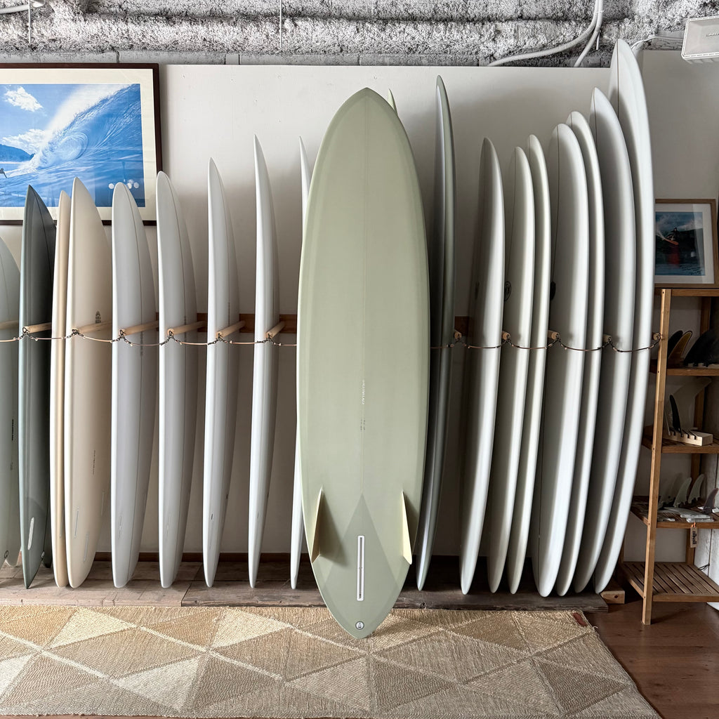 LOVEMACHINE SURFBOARDS 7'6" Thick Lizzy smoothing by Ryan Lovelace