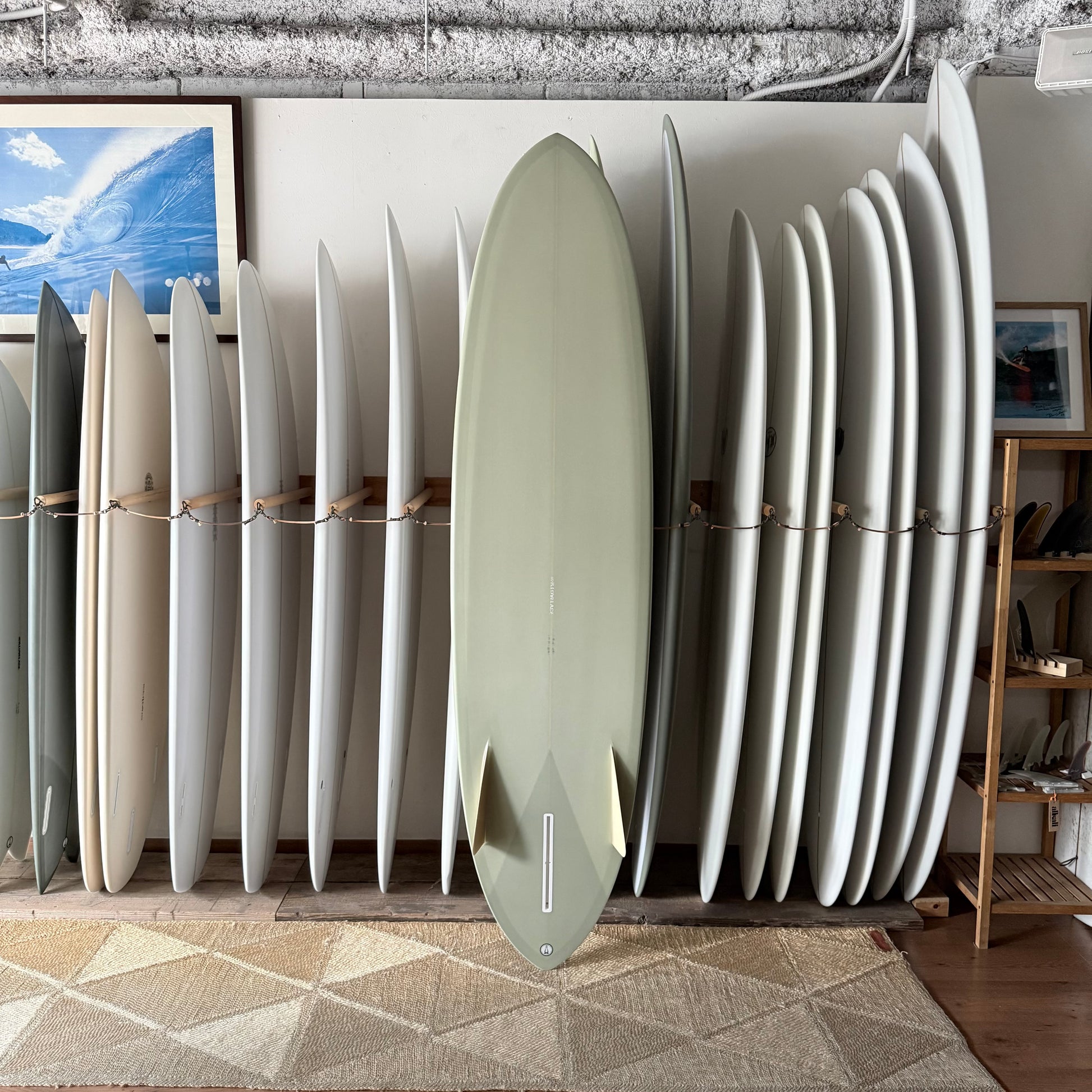 LOVEMACHINE SURFBOARDS 7'6" Thick Lizzy smoothing by Ryan Lovelace