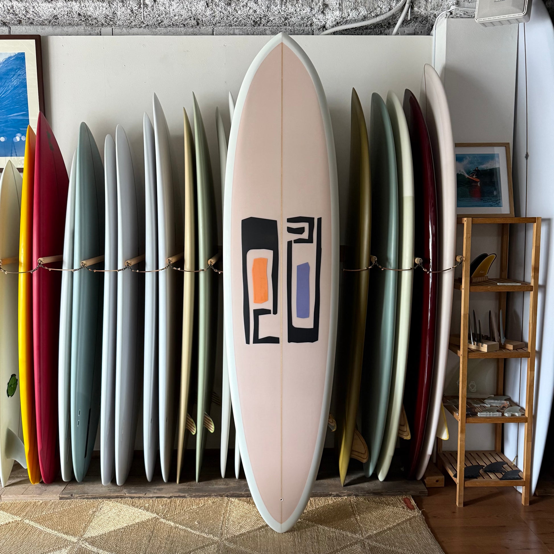7’6” Todd Pinder Mid Pin Angelo resin Artwork