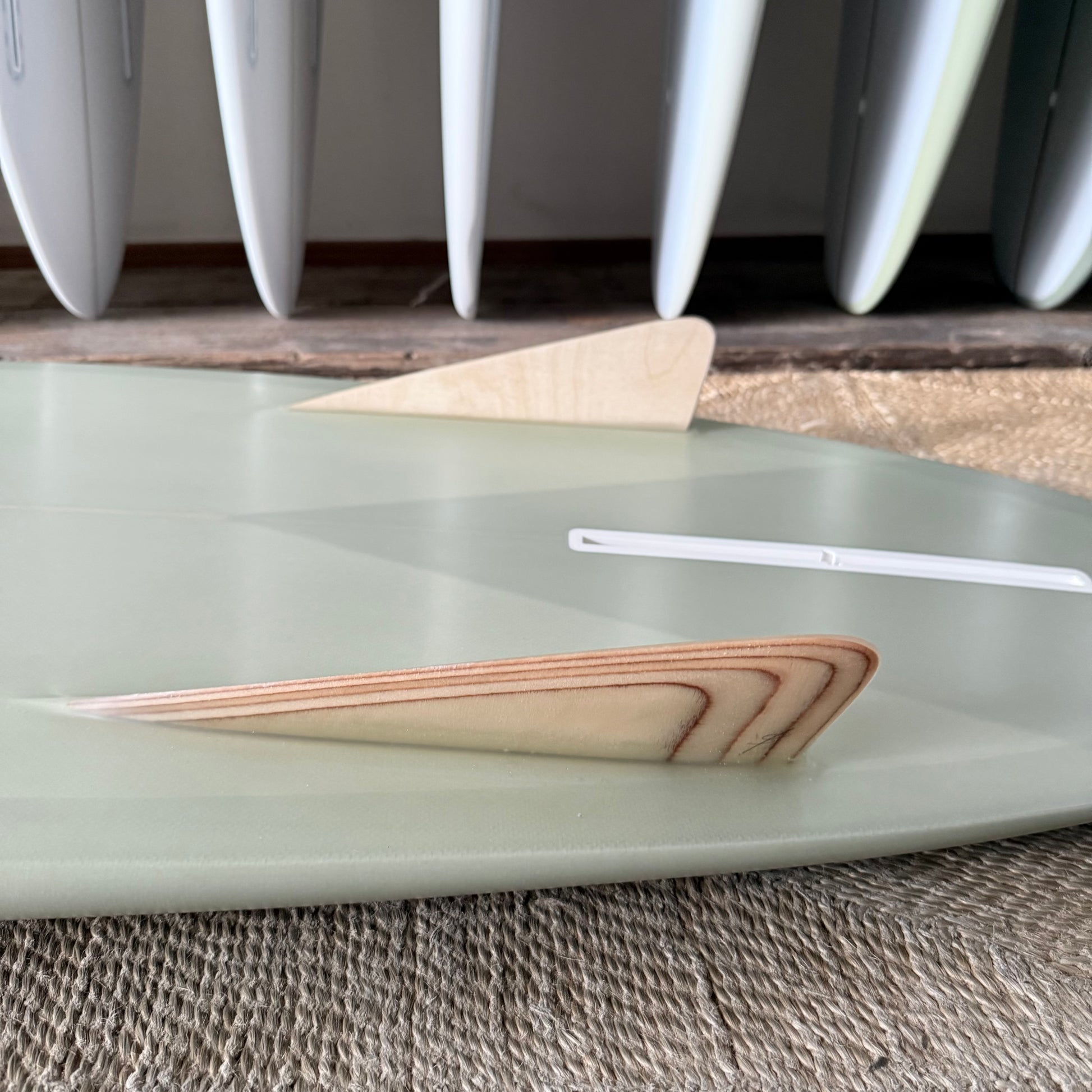 LOVEMACHINE SURFBOARDS 7'6" Thick Lizzy smoothing by Ryan Lovelace