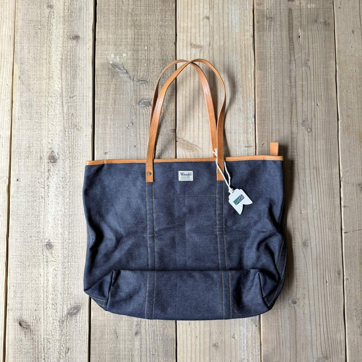 Wasabi  Leather shoulder tote denim/20L
