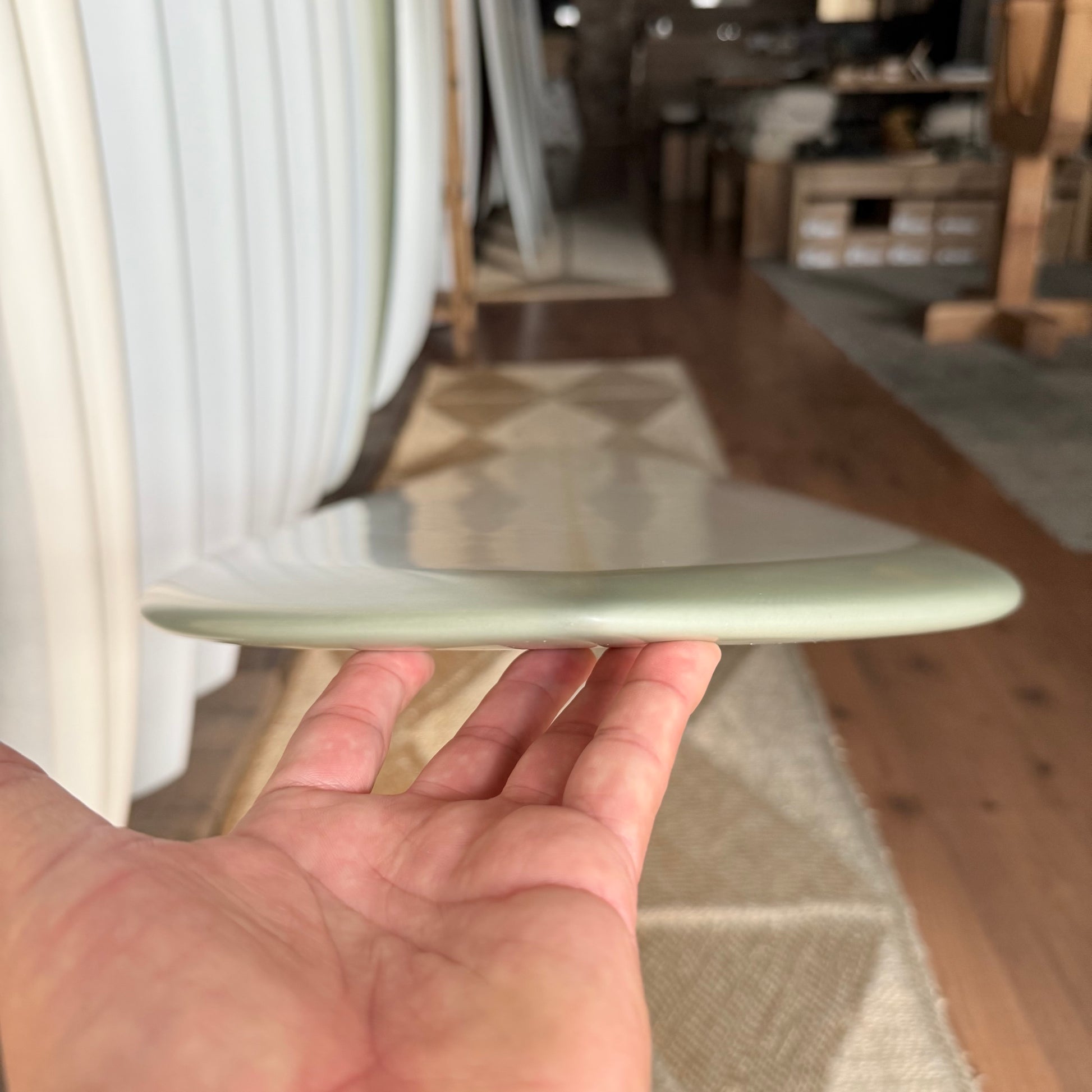 LOVEMACHINE SURFBOARDS 7'6" Thick Lizzy smoothing by Ryan Lovelace