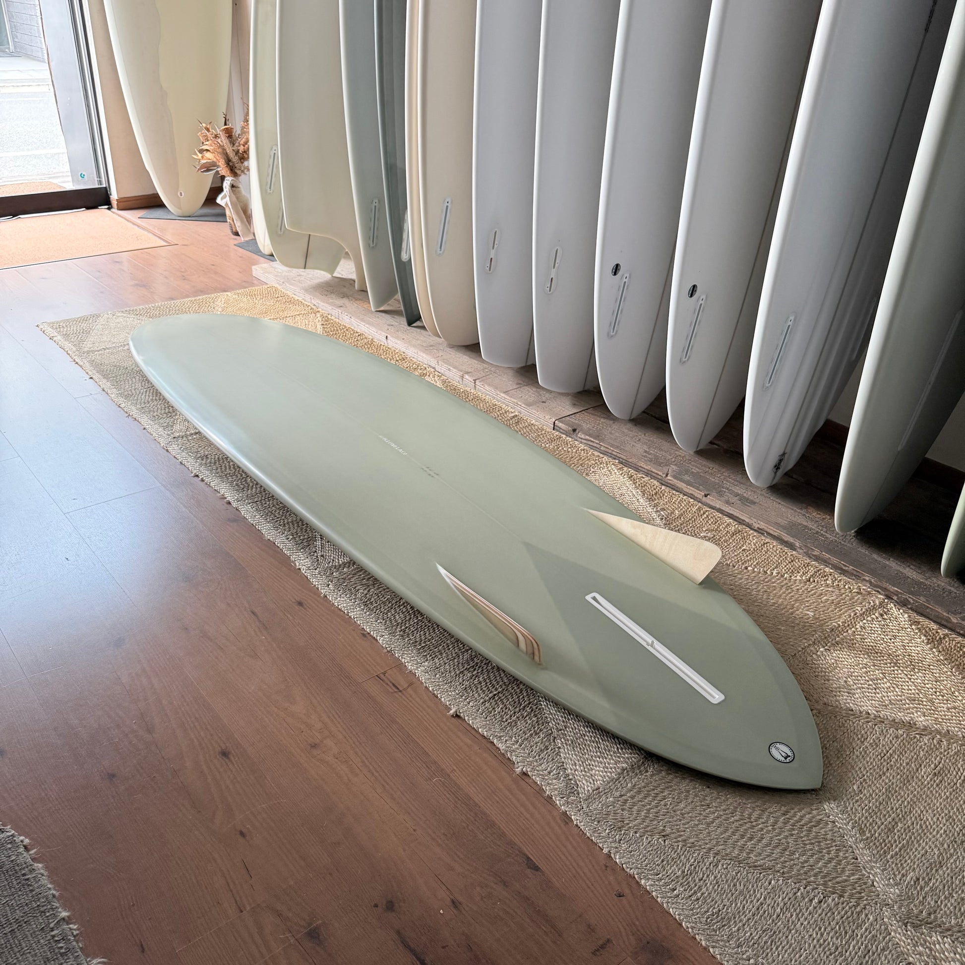 LOVEMACHINE SURFBOARDS 7'6" Thick Lizzy smoothing by Ryan Lovelace