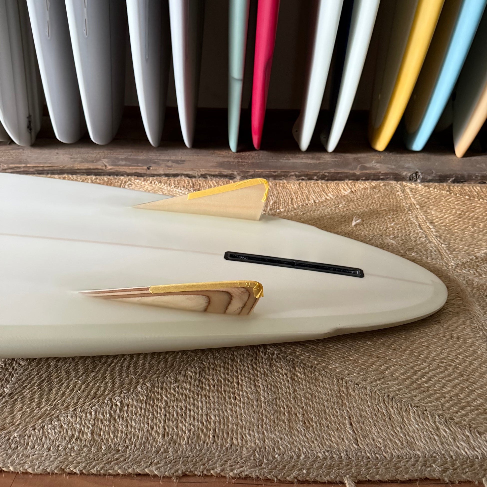 6’10“ Todd Pinder Bonzer Three Machine  Angelo resin artwork