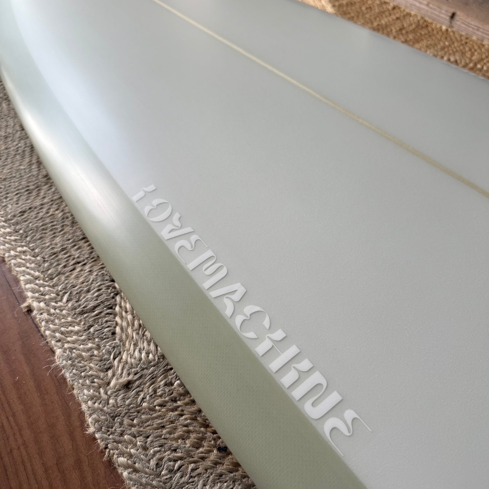LOVEMACHINE SURFBOARDS 7'6" Thick Lizzy smoothing by Ryan Lovelace