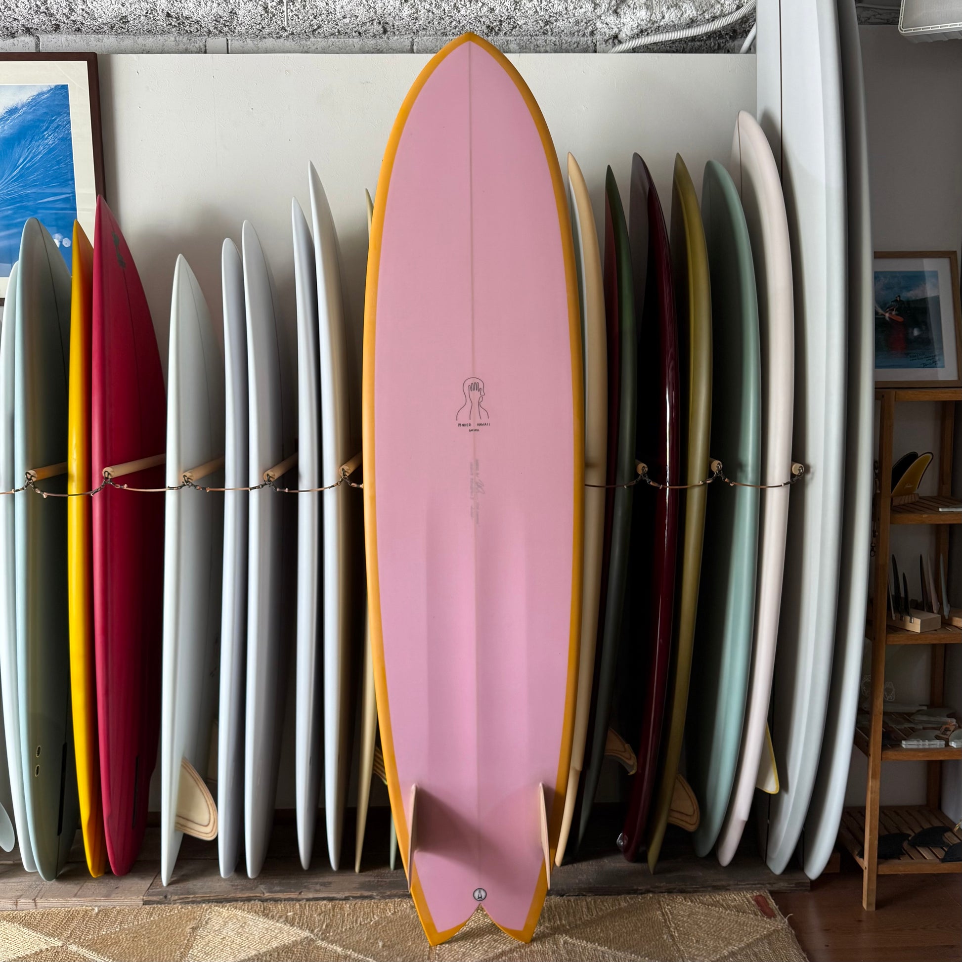 7’10” Todd Pinder Fish Simmons Angelo resin Artwork