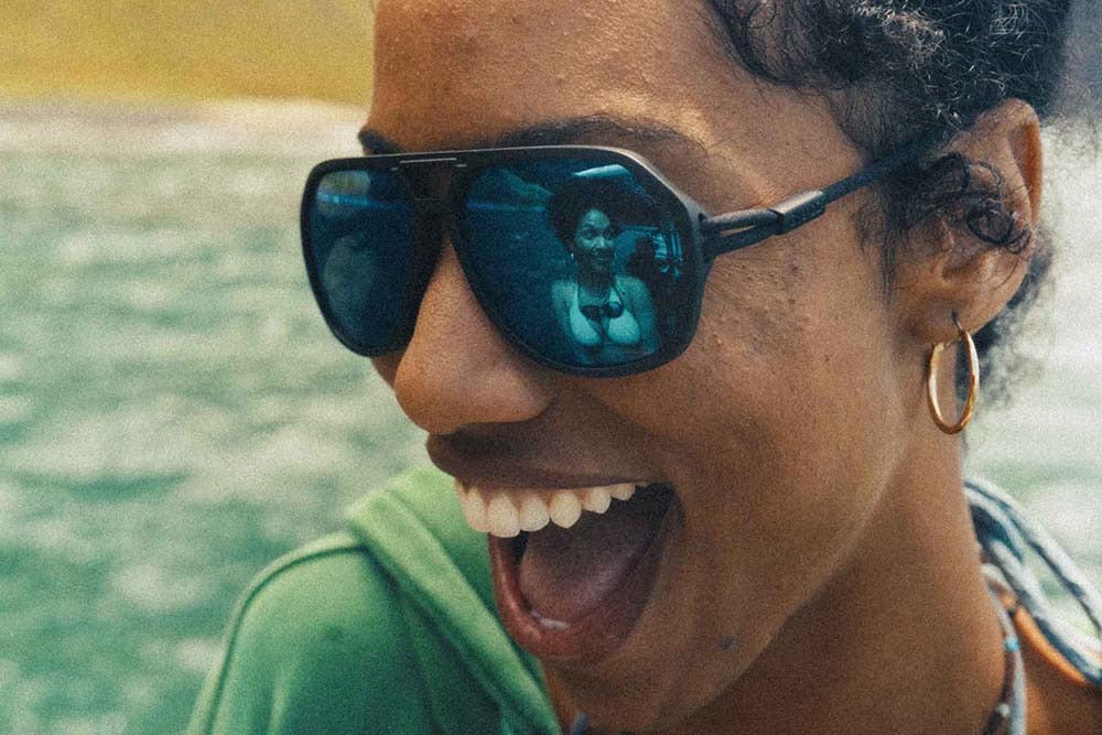 OMBRAZ CLASSIC/Charcoal/Polarized Grey + Blue Mirror