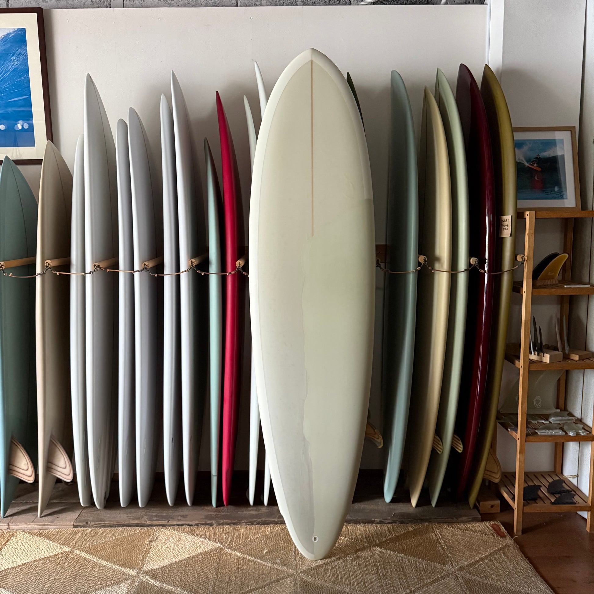 6’10“ Todd Pinder Bonzer Three Machine  Angelo resin artwork