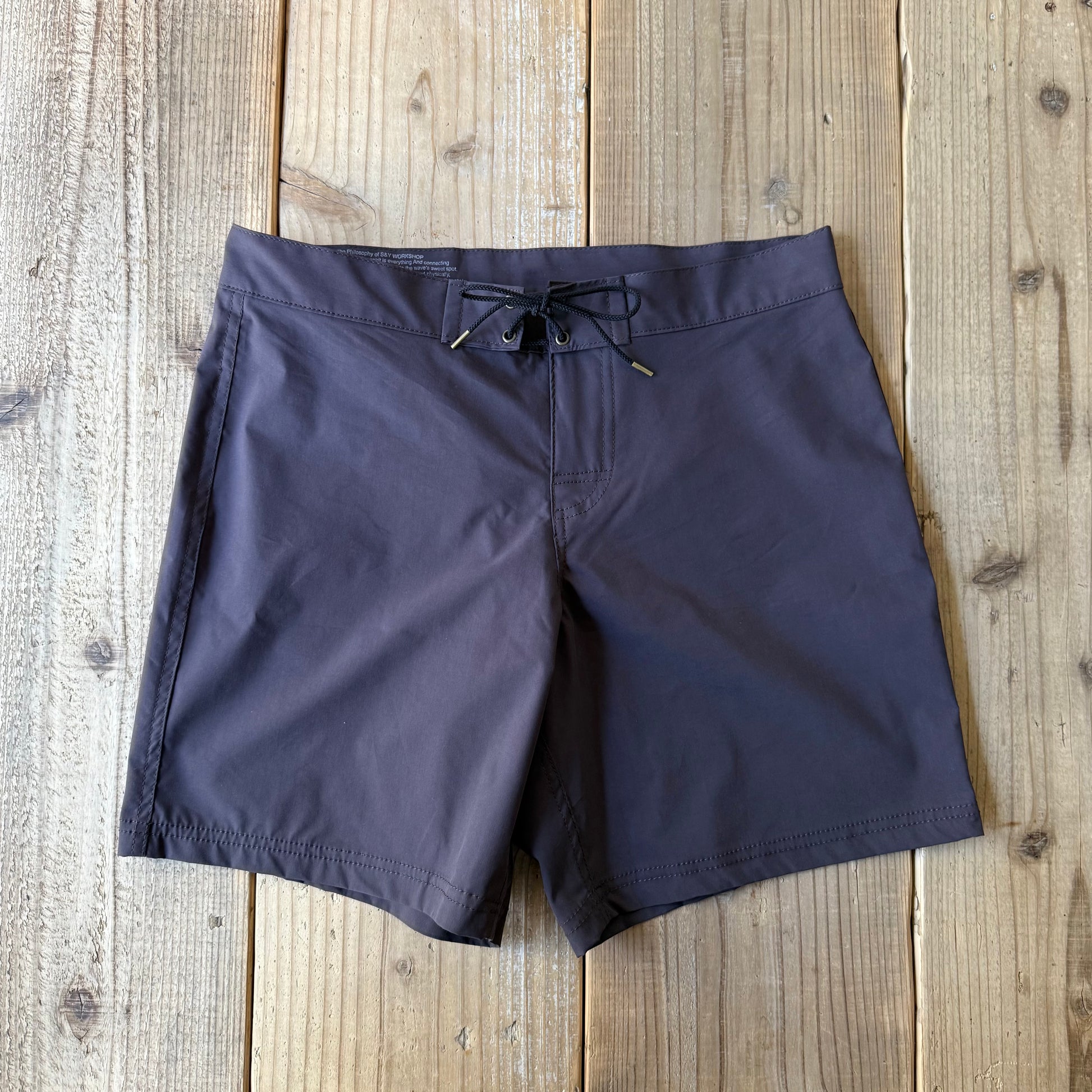 S&Y WORKSHOP ORIGINAL : BOARD SHORTS :: ORGANIC COTTON/SOLOTEX "DEEP PURPLE"